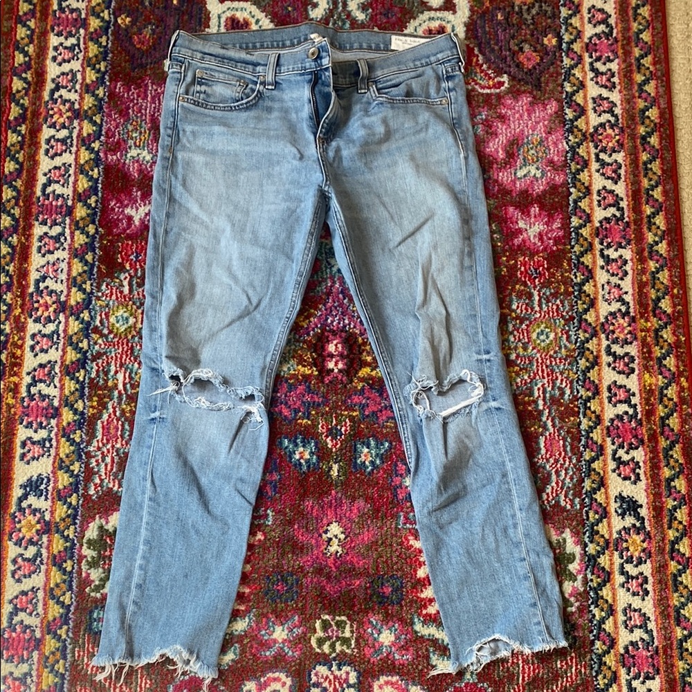 Rag & Bone Dre Capri Distressed Jeans